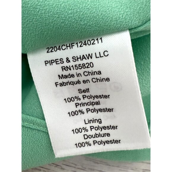 VERONICA BEARD Alexa Bow Plissé Halter Top in Agate Green 4 - Picture 9 of 10